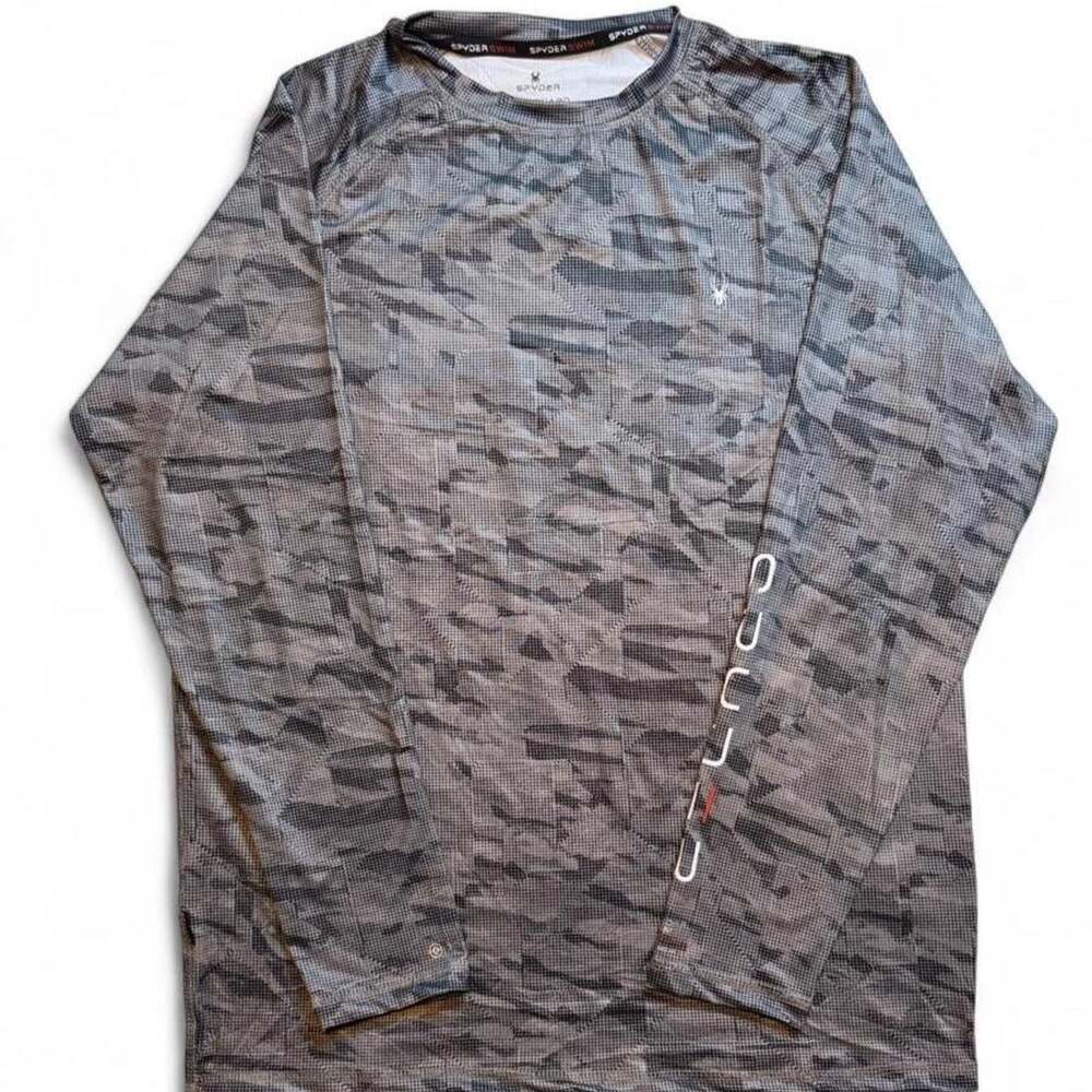 Spyder Swim Long Sleeve Surf Shirt Medium Camo